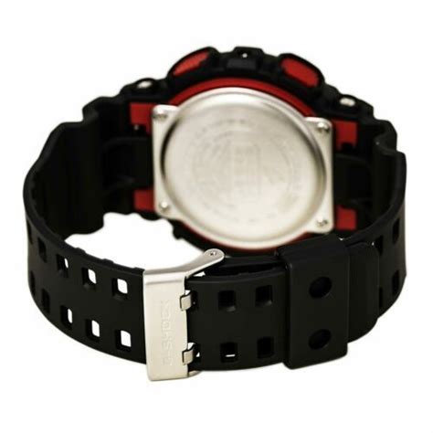 Casio Men S Watch G Shock Black And Red Ana Digital Dial Strap Watch