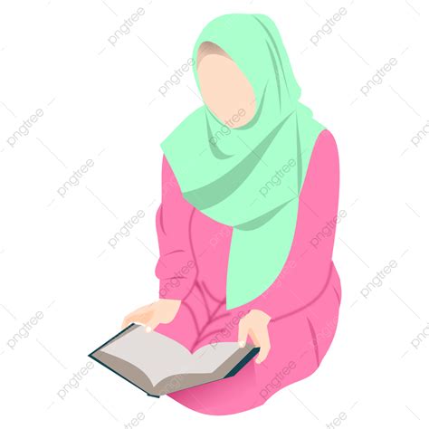 Gambar Wanita Muslimah Berhijab Yang Cantik Dan Anggun Membaca Al Quran