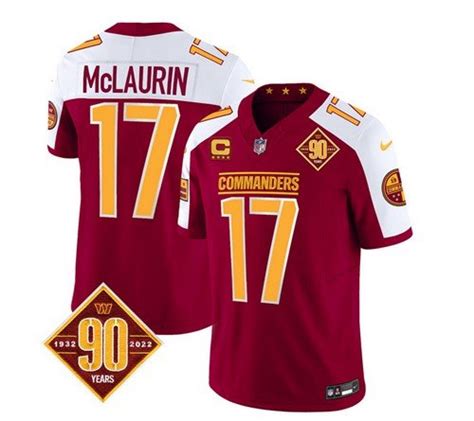 Commanders Terry McLaurin Vapor F.U.S.E. Limited Jersey With 90th ...