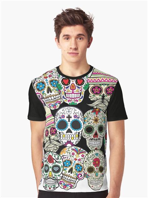 Day Of The Dead Sugar Skulls Classic T Shirt Cool T Shirts Classic