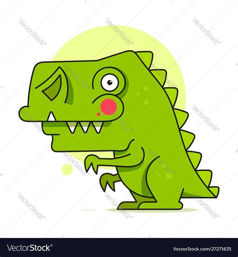 Cute cartoon dino design funny character Vector Image