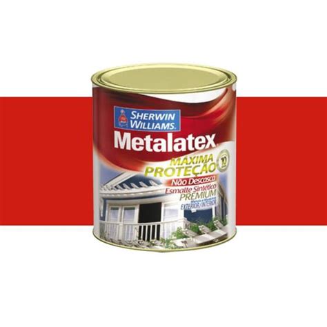 Esmalte Metalatex Vermelho Alto Brilho 900ml Sherwin Williams