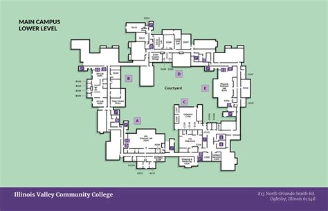 Illustrated Campus Maps for Illinois Valley Community College - Illustrated Maps by Tom Woolley