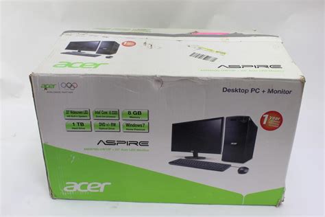 Acer Aspire Desktop Computer And Monitor, New In Open Box | Property Room