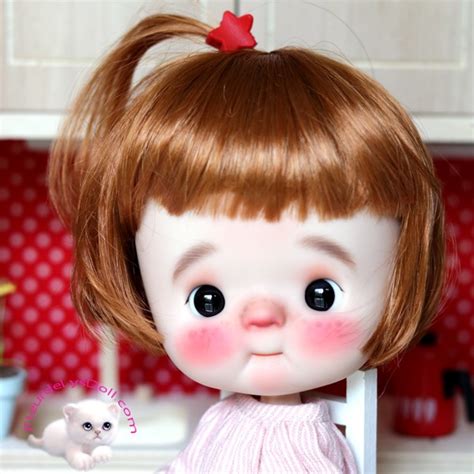 Doll Wig Bob Carrot Bjd Qbaby Doll Meadowdolls Mae Aya Zwergnase