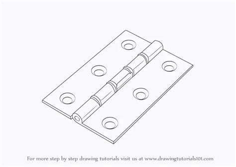 How To Draw Hinges Tools Step By Step