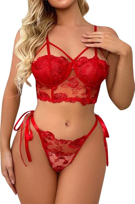 Sllowwa Women Sexy Lingerie Set Cut Out Two Piece Bra And Panty Set