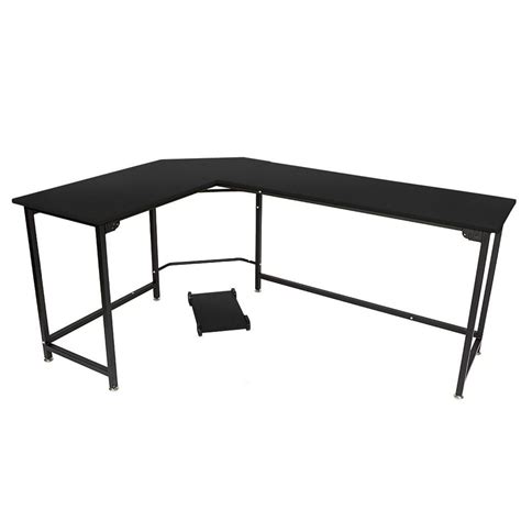 L Shaped Desktop Flat Angle Computer Desk Home Office Furniture Study