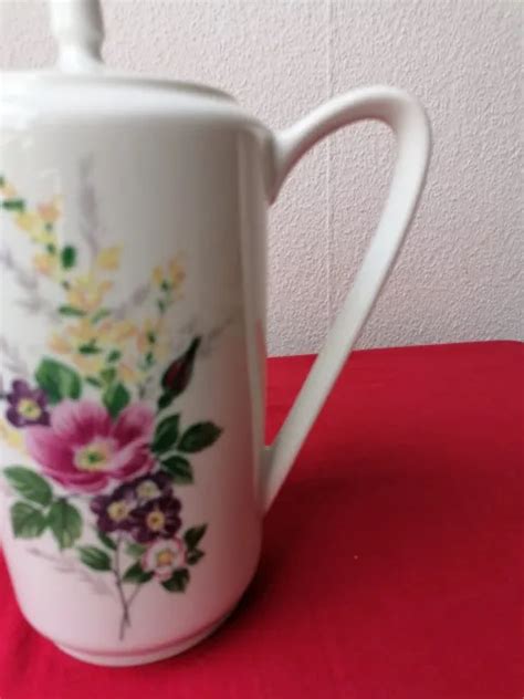 Kahla Kaffeekanne Weiss Porzellan Blumen Ddr Th Ringen Er Jahre