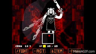 Battle Against Asriel Dreemurr 1/2 (Undertale Pacifist Ending) on Make a GIF