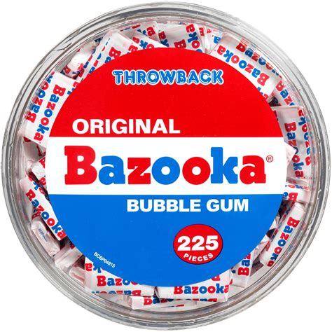 Bazooka Original Flavor Bubble Gum Gluten Free 225 Individually