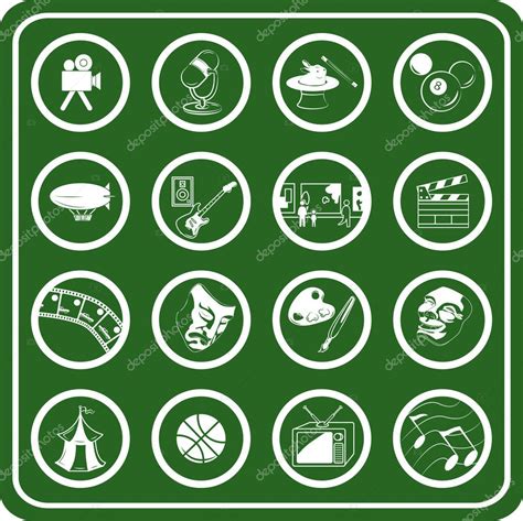 Hobbies icon set — Stock Vector © Krisdog #6575000