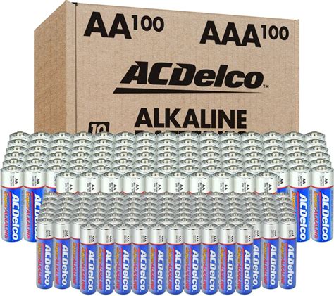 Amazon ACDelco AA And AAA 200 Count Combo Pack Super Alkaline