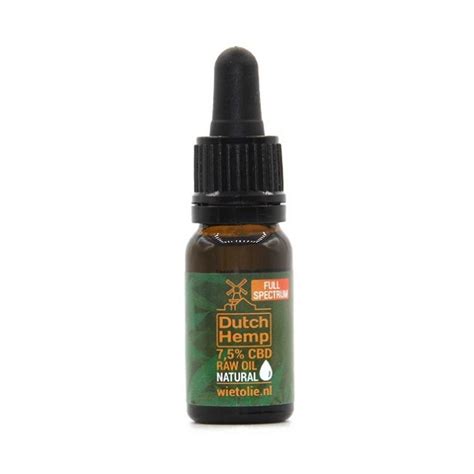 Dutch Hemp CBD Olie RAW 7 5 10 Ml NATUREL Wietolie Nl