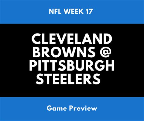 Cleveland Browns Pittsburgh Steelers Prediction Preview And Odds