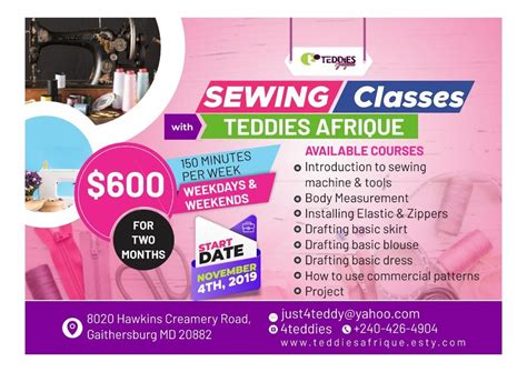 Sewing classes in Maryland, Fashion design class in Maryland, sewing ...