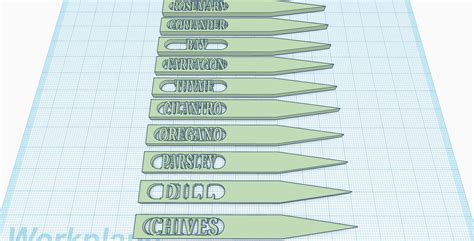 3d File Plant Label Plant Markers Herbs Name Spices Tags Garden