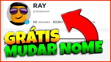 COMO TROCAR DE NOME NO ROBLOX DE GRAÇA YouTube