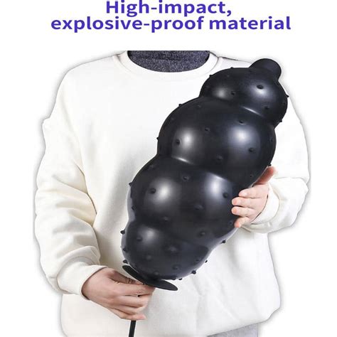 Diameter Cm Inflatable Dildo Particle Anal Plug With Beads Built In