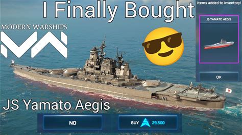 Bought JS Yamato Aegis In Modern Warships How To Buy Yamato Aegis