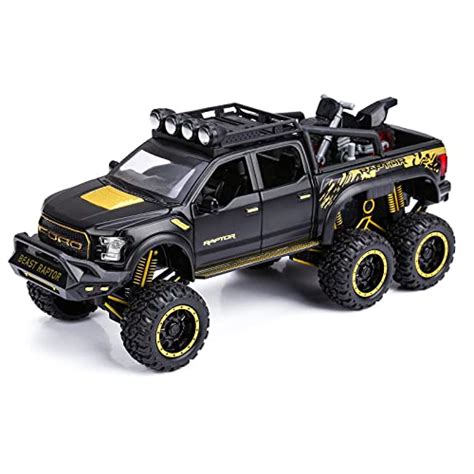 Sasbsc Toy Pickup Trucks For Boys F150 Raptor Diecast Metal Model Car