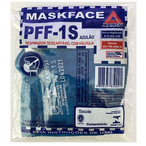 M Scara Descart Vel Pff V Lvula Azul Maskface Airsafety Air