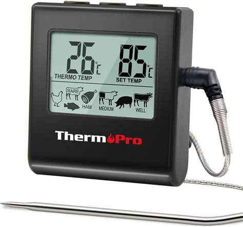 ThermoPro TP04 Thermomètre de Cuisine Numérique avec Sonde Grand Écran