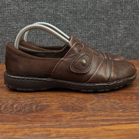 Earth Spirit Shoe Womans 9 Coni Brown Leather Slip On Gem