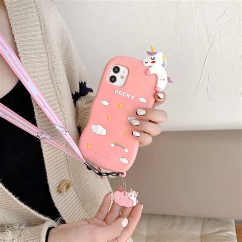 3d Cute Rainbow Unicorn On The Clouds Phone Case For Iphone 6 6s 7 8 Plusx Xr Xs Phone Case For