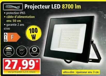 Promo Projecteur Led 8700 Lm Chez Norma ICatalogue Fr