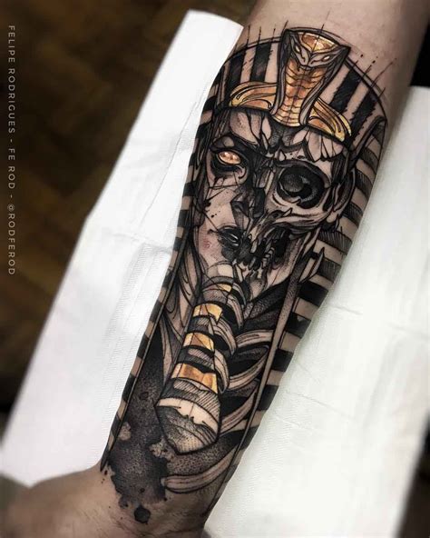 Egyptian Pharaoh Tattoo Tatuaje de faraón Tatuaje egipcio y Egipcios