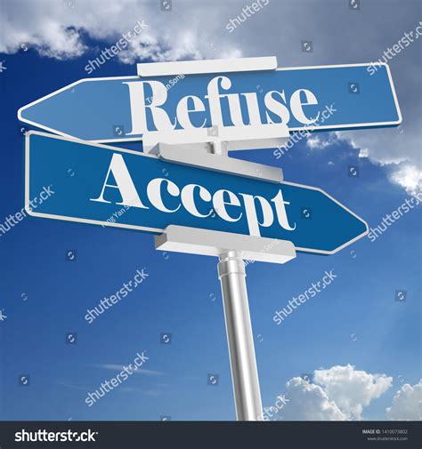 Accept Refuse Signs Isolated On White Stock Illustration 1410073802