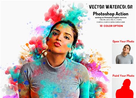 Vector Watercolor Photoshop Action FilterGrade