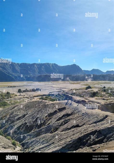 Aerial View Of Mount Bromo Desert Bromo Tengger Semeru National Park