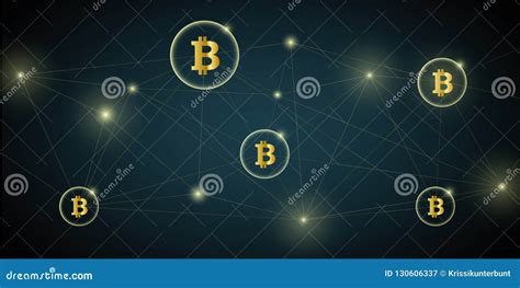 Valuta Cripto Della Rete Del Bitcoin Di Digital Illustrazione