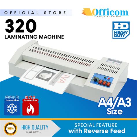 Officom 320 A3 A4 Laminator 220V Hot And Cold Heavy Duty Laminating