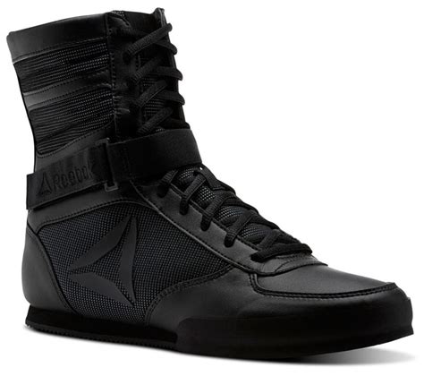 Reebok Lightweight Boxing Boots Black White | FighterXFashion.com