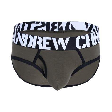 Andrew Christian Slip Almost Naked Capsule Army Olive Inderwear