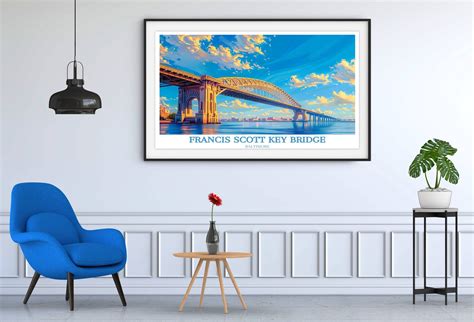 Baltimore Art Print - Baltimore Bridge - Francis Scott Key Bridge - Ma ...