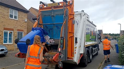 Dennis Elite Olympus Bin Lorry On Mixed Recycling Zhd Youtube