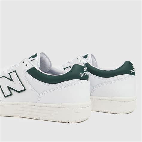 Mens White Green New Balance 480 Trainers Schuh