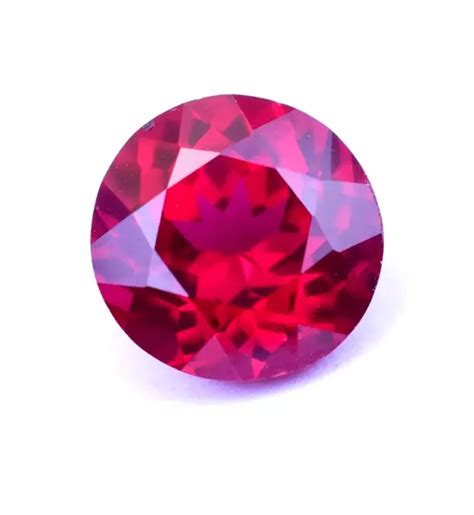 Aaa Ct Natural Flawless Burmese Red Ruby Round Cut Loose Certified