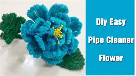 How To Make Peony Pipe Cleaner Flower Easy Pipe Cleaner Flower Pipe