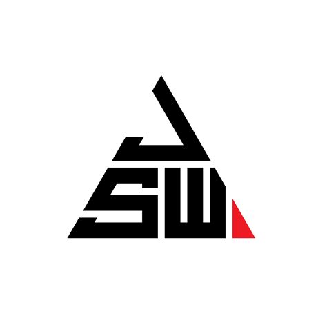 JSW triangle letter logo design with triangle shape. JSW triangle logo ...