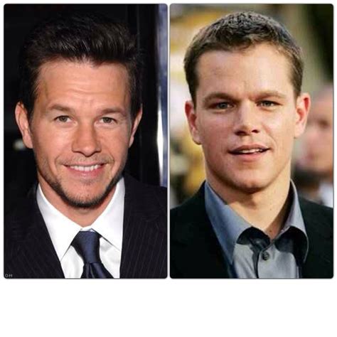 Mark Wahlberg & Matt Demon. | Celebrities Who look like each other