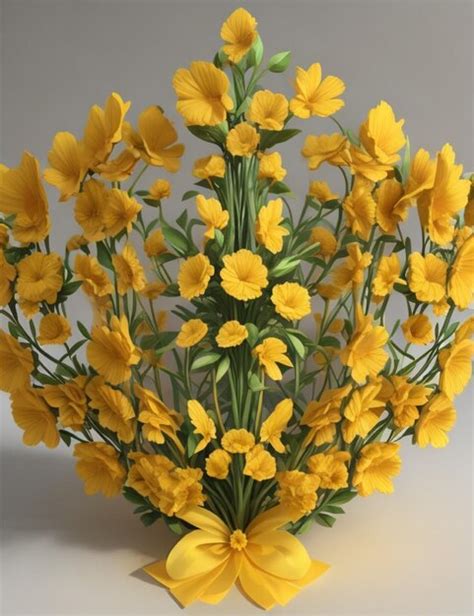 Premium Photo A Bouquet Of Yellow Flowers With The Word Quot