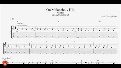 On Melancholy Hill Guitar Tabs Youtube