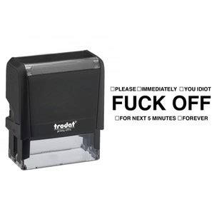 Funny Fuck Off Office Stamp Self Inking Rectangle Stamper Etsy