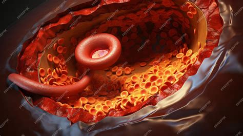 Premium Photo | Atherosclerosis with plaque in vessel