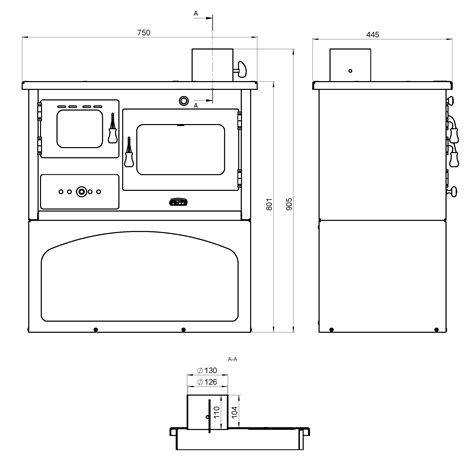 Cuisinière à bois Prity 1P34 10 kW Feu Noble